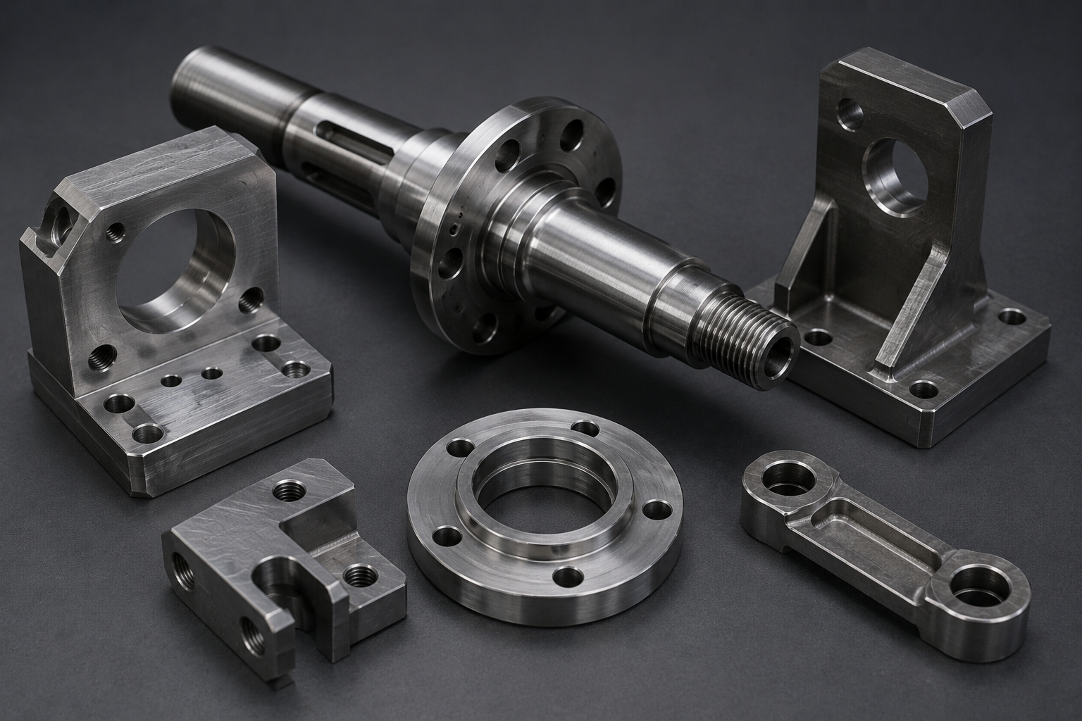 steel CNC machined parts for custom industrial metal components