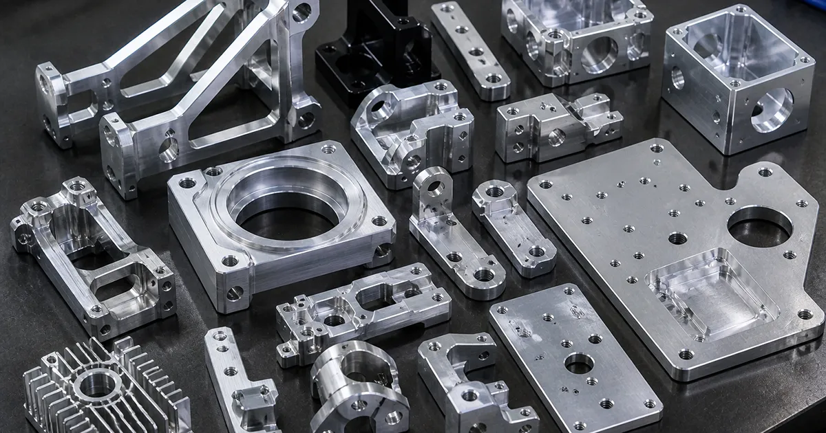CNC machining case studies showing custom metal brackets housings plates and fixtures