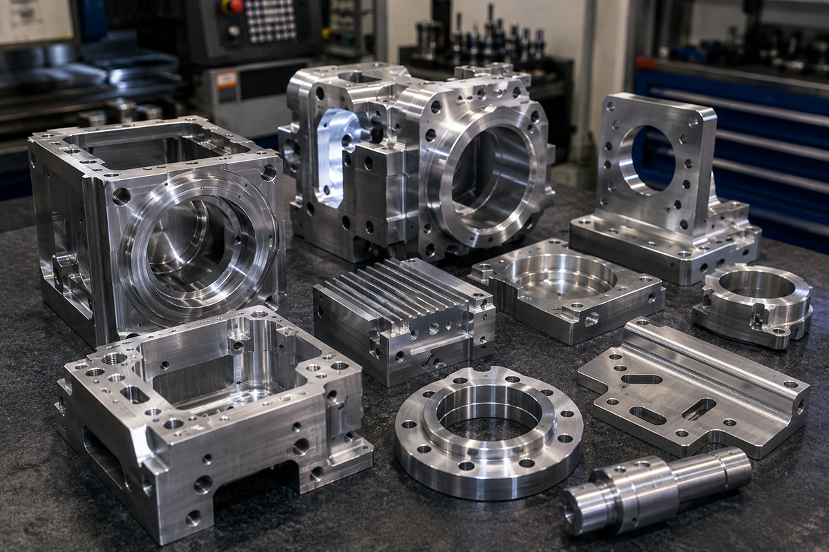 CNC machined metal parts with tight tolerance features