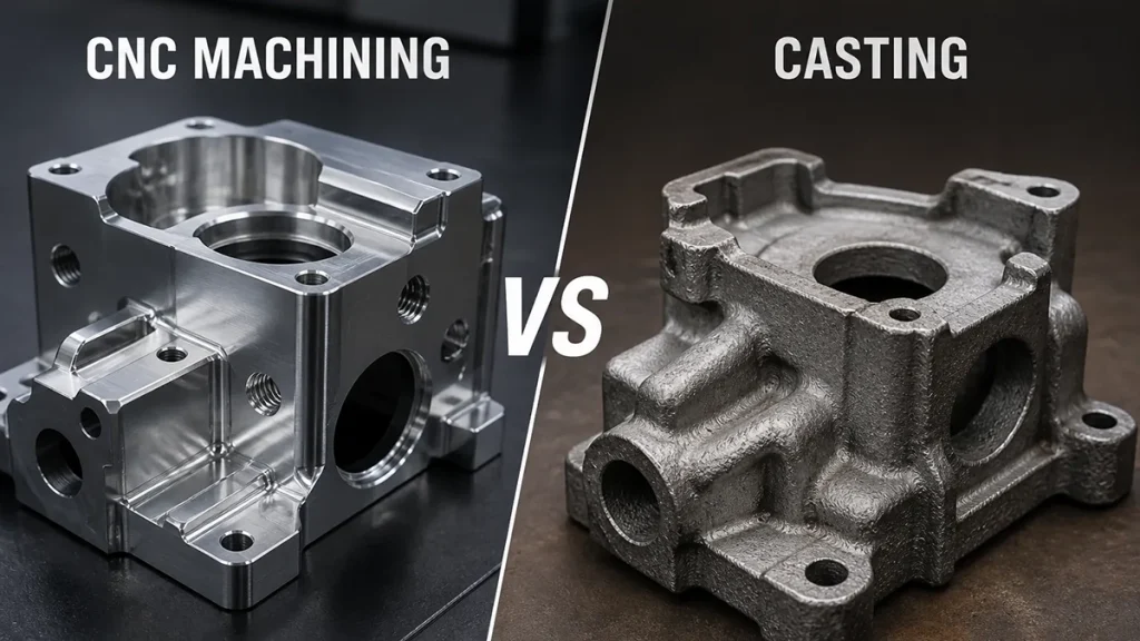 CNC machining vs casting comparison for metal parts