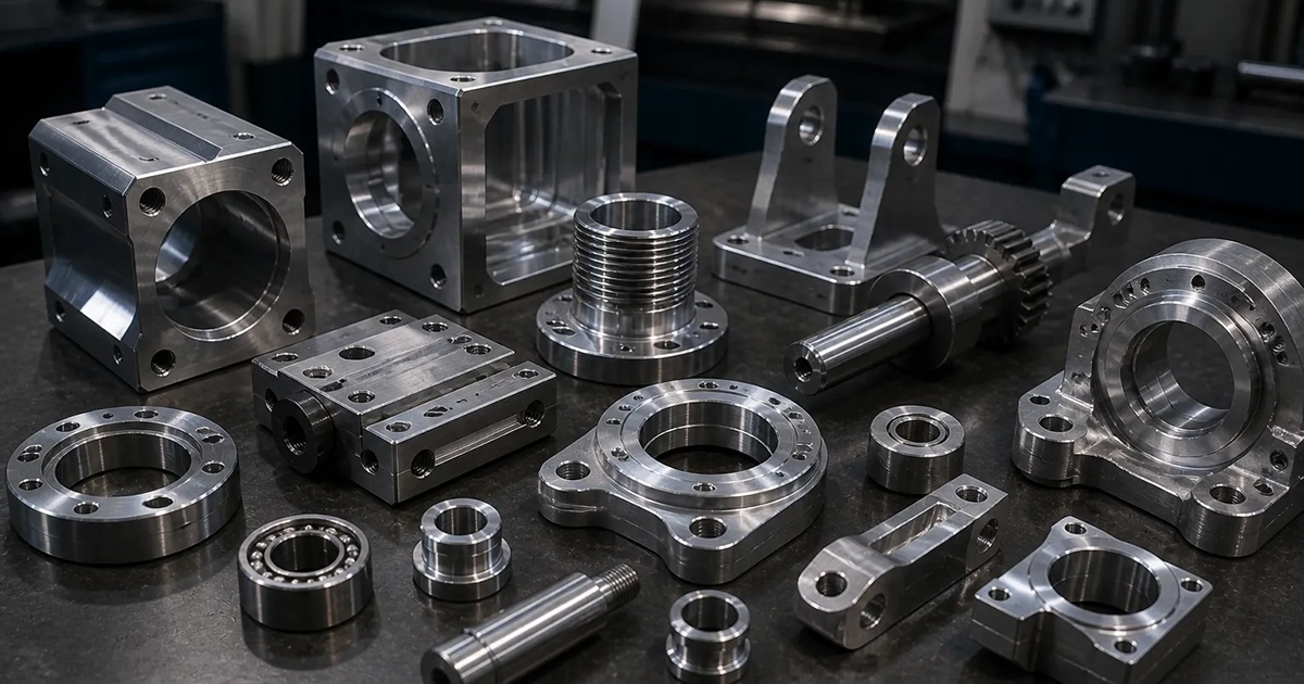 CNC machined metal parts for industrial equipment and mechanical components