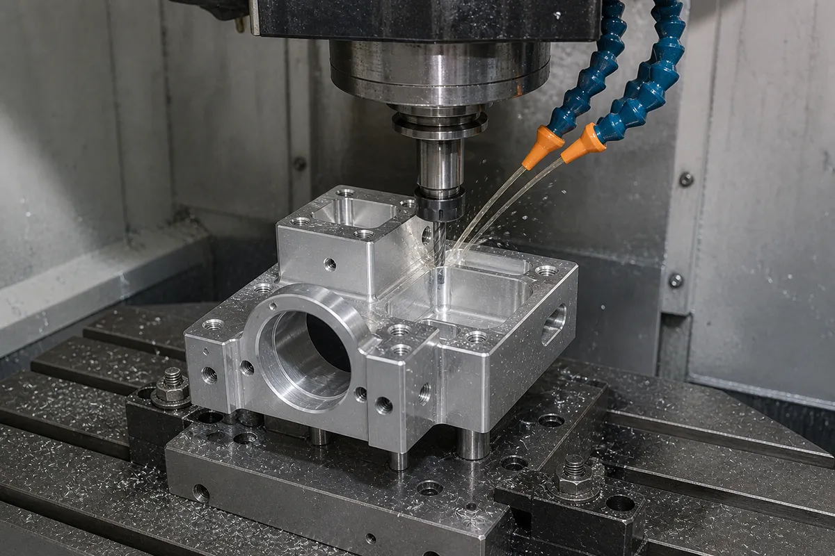 CNC milling process for aluminum bracket with fixture clamping and machining operation