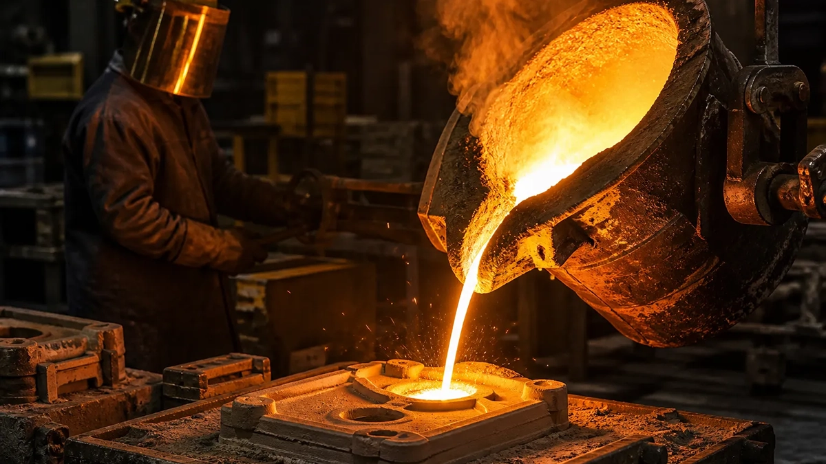 metal casting process industrial manufacturing