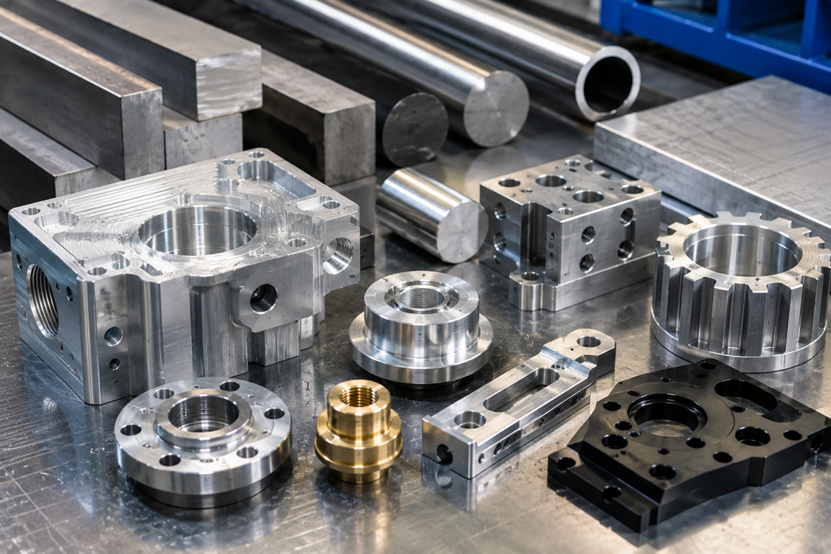 CNC machining material selection and machined metal components