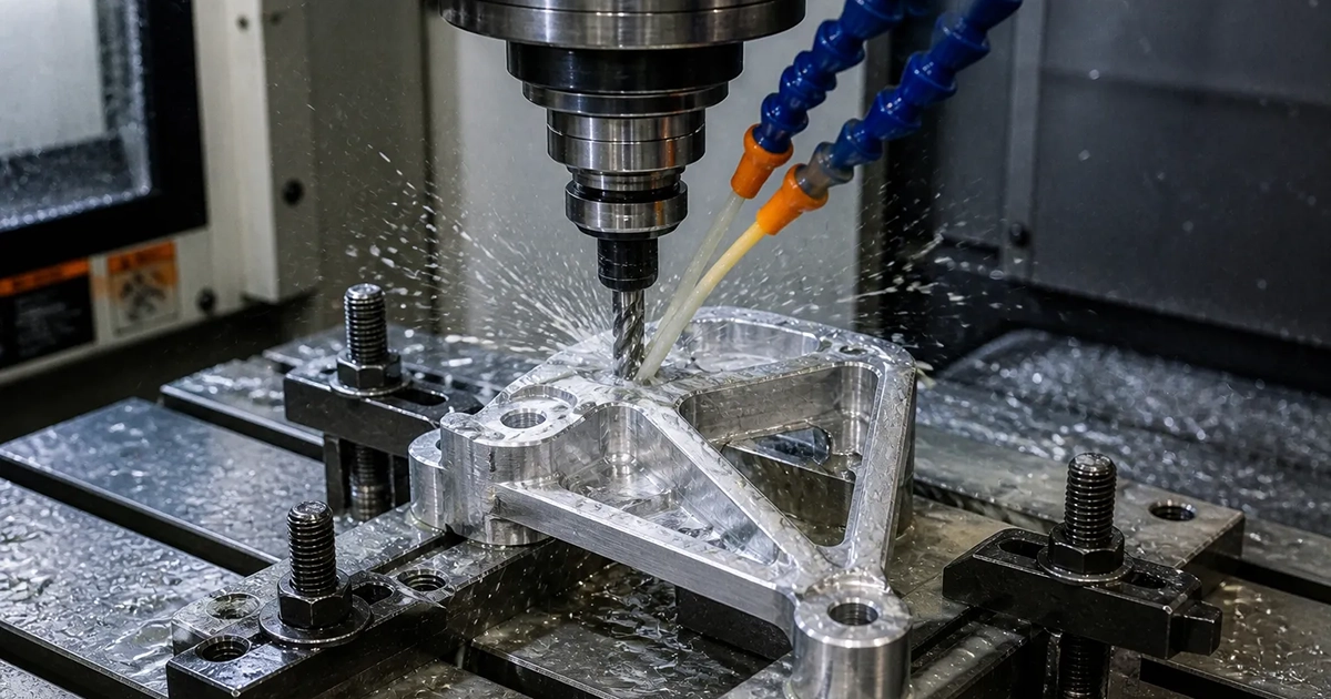 CNC machining process for automotive aluminum bracket and metal parts