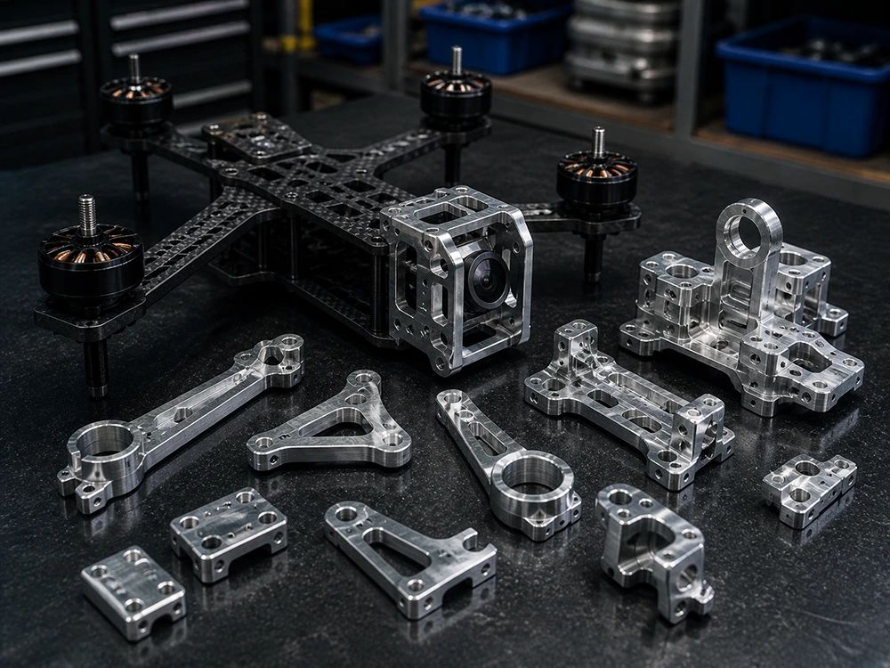 UAV and drone CNC machined aluminum parts