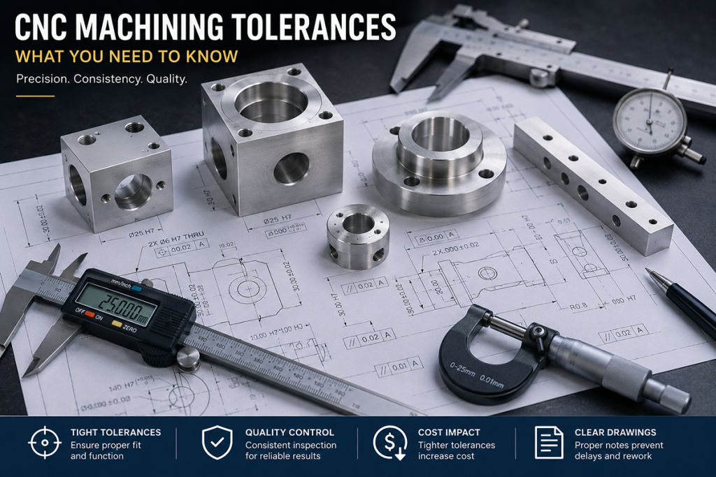 CNC machining tolerances for precision parts