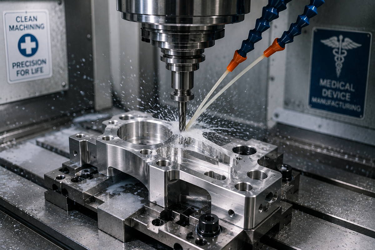 machine cutting medical device component